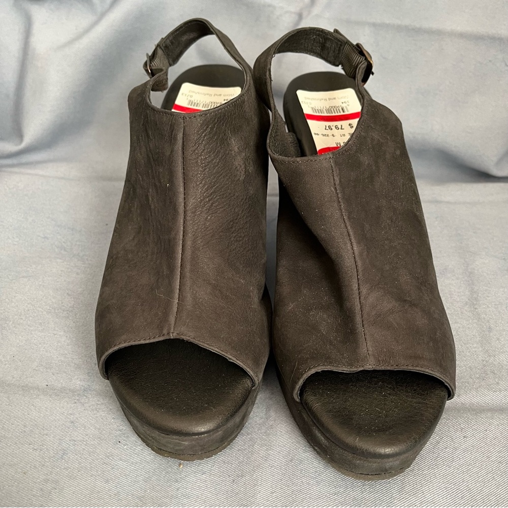 Cordani Calzature Black Wedge Heels Size 8